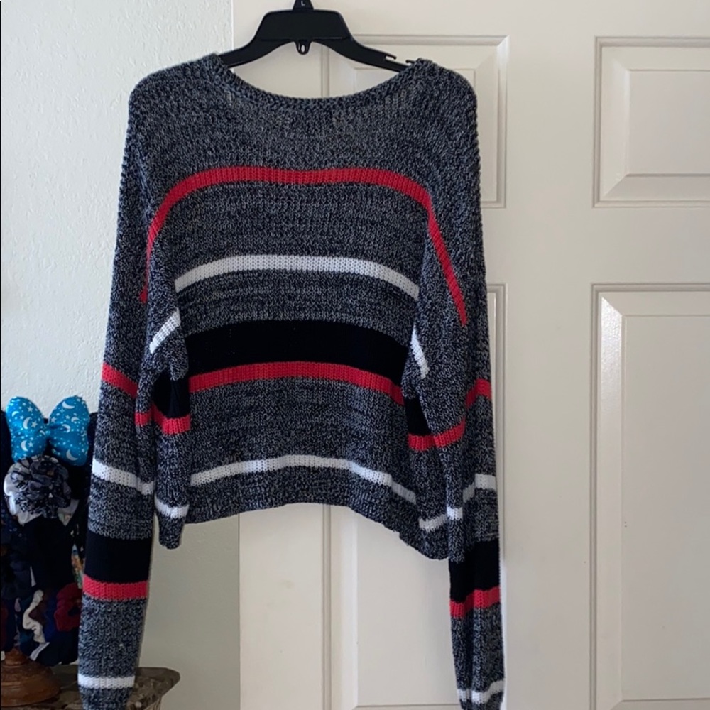 Red, Black, White, and Grey PacSun Sweater